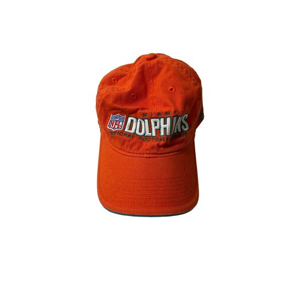 Reebok On Field Men's One Size Miami Dolphins NFL Orange Hat Vintage Logo 90's - Picture 1 of 5